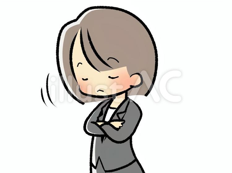 会社員-うなずく211115 会社員,うなずく,居眠りのイラスト素材