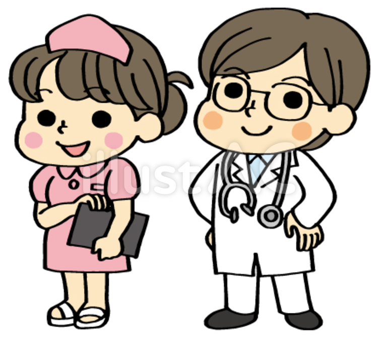 医者と看護師 人,人物,キャラクターのイラスト素材