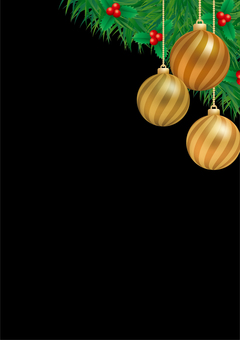 クリスマスオーナメント背景-2-縦