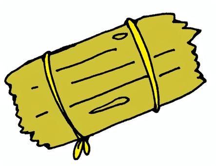 わらの束1 わら,束,植物,稲,米,収穫,栽培,まとめる,まとまり,黄色のイラスト素材