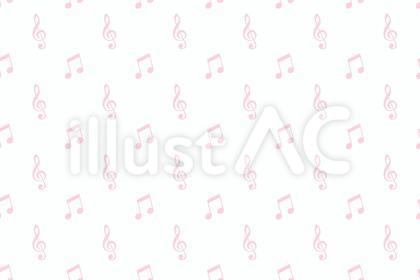 音符パターンピンク