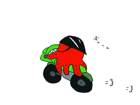 タコ　バイク タコ,海鮮,バイク,ライダー,軟体動物のイラスト素材