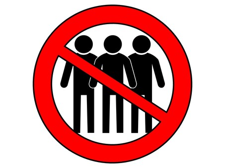 禁止マーク9 禁止,マーク,警告,注意,人物,アイコン,赤,団体,お断り,黒のイラスト素材