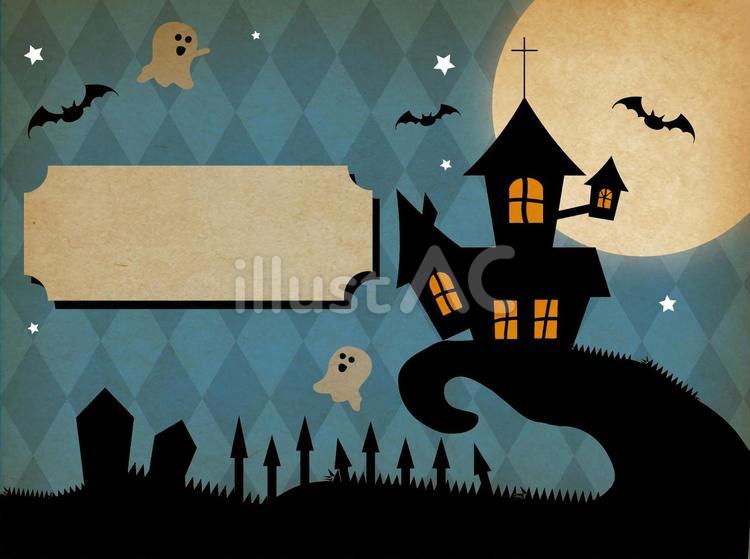 ハロウィン背景(フレーム付き) ハロウィン,フレーム,背景のイラスト素材