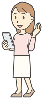  ロングヘア女性-231-全身