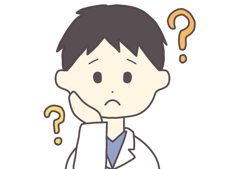 Doctor icon with doubts, a doctor, doctor, hatena, JPG and PNG