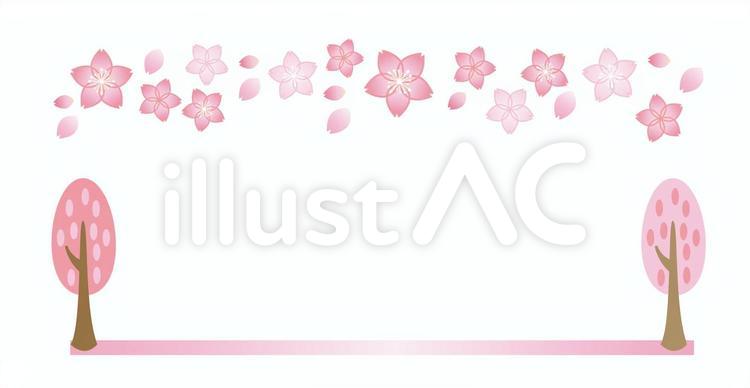 桜テキストフレーム40 桜,フレーム,テキストフレームのイラスト素材