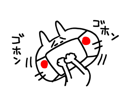 風邪をひいた猫