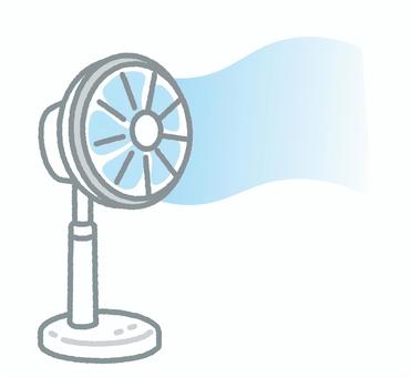 シンプルな扇風機と風 扇風機,ファン,電化製品,風,熱中症,熱中症対策,熱中症予防,夏,冷風,家電のイラスト素材