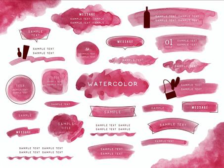 Wine red watercolor frame material, JPG, PNG and AI Wine red watercolor frame material, acuarela, fondo, marco, JPG, PNG and AI