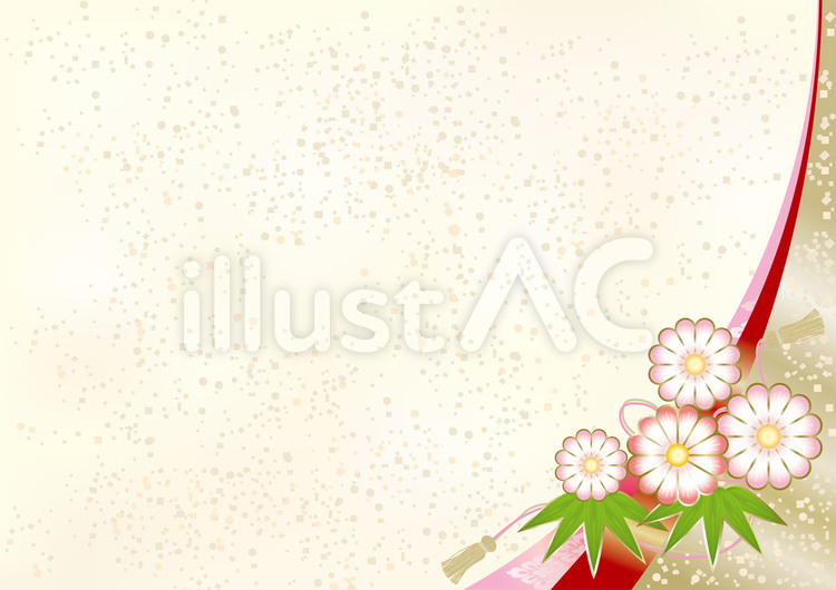 お正月模様菊6 菊,きく,花のイラスト素材