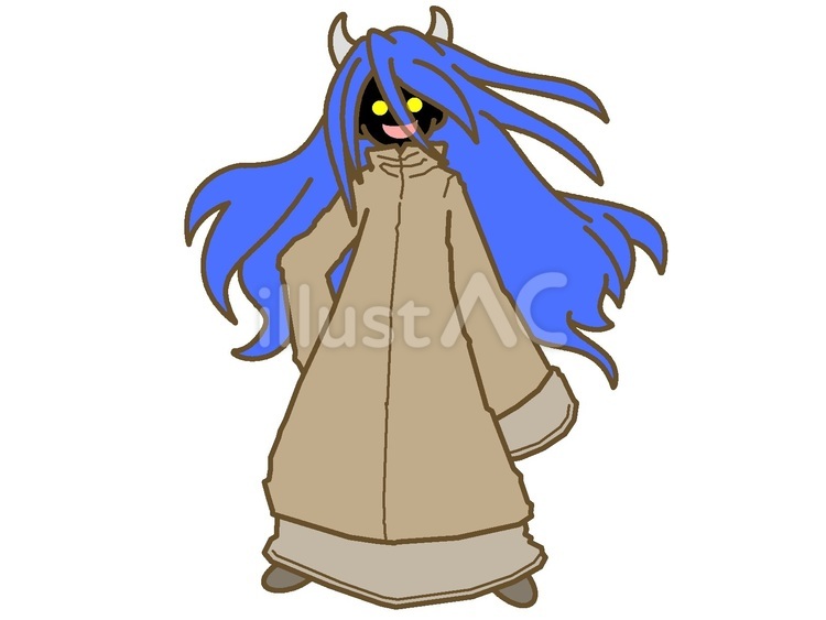 青髪の不敵に笑う魔王 笑顔,素材,アイコンのイラスト素材