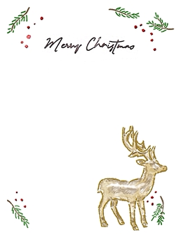 クリスマス　トナカイ　フレーム　背景　冬 クリスマス,トナカイ,装飾,フレーム,ゴールド,枠,メリークリスマス,１２月,背景,冬のイラスト素材