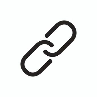 リンクマークA（黒）  リンク,鎖,つながり,連結,web,リンクマーク,アイコン,シンプル,ボタン,黒のイラスト素材