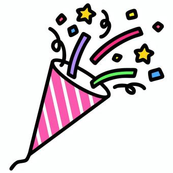 ピンク色のお祝いクラッカー ピンク色のお祝いクラッカー クラッカー,お祝い,パーティー,イベント,誕生日,祝う,グッズ,おめでとう,イメージ,手描きのイラスト素材
