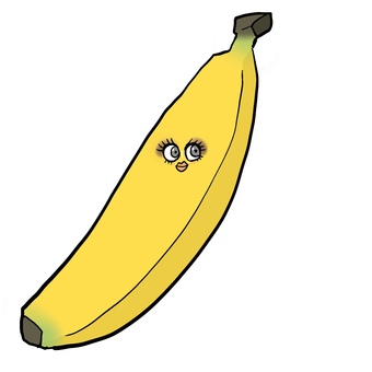 バナナギャル バナナ,banana,果物,フルーツ,fruits,ギャルのイラスト素材