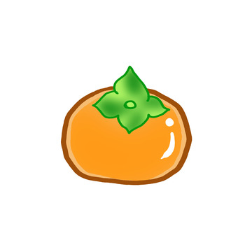 柿 柿,カキノキ,かき,朱果,果物のイラスト素材