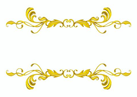 金のエレガンスフレーム2025②白背景 エレガント,フレーム,飾り枠,クラシック,デコレーション,イラスト,手描き,水彩,ゴールド,葉のイラスト素材