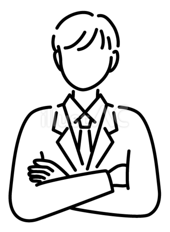悩む会社員やジャケット着た高校生 男性,人,悩むのイラスト素材