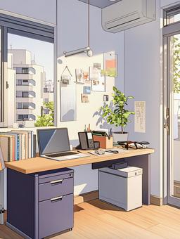 フリーランスデザイナーの部屋 フリーランスデザイナーの部屋 フリーランス,部屋,個人事業主のイラスト素材