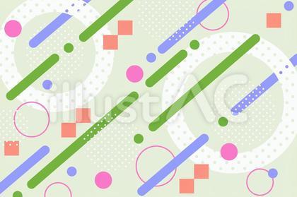 秋色グリーンのポップなドットの全面背景