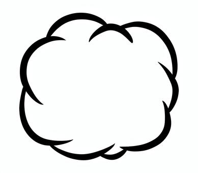 Illustration, nuage, ballon de parole, serif, 