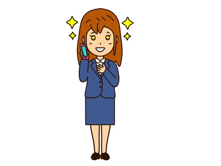 スマホで期待するスーツ女性, mujer, traje, ol, JPG and PNG