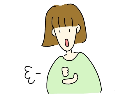 なるほどと手を打つシンプルカラー女性 シンプル,手描き,人物,女性,ボブヘア,ゆるい,かわいい,驚き,リアクション,コミカルのイラスト素材