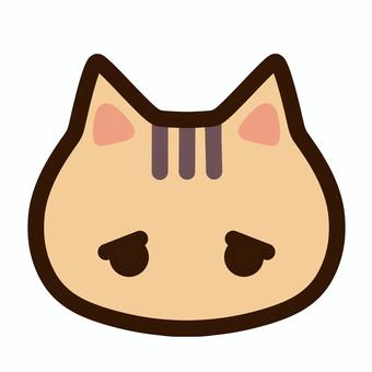 トラ猫のフェイスアイコン しょんぼり トラ猫のフェイスアイコン しょんぼり 猫,トラ猫,アイコン,かわいい,しょんぼりのイラスト素材