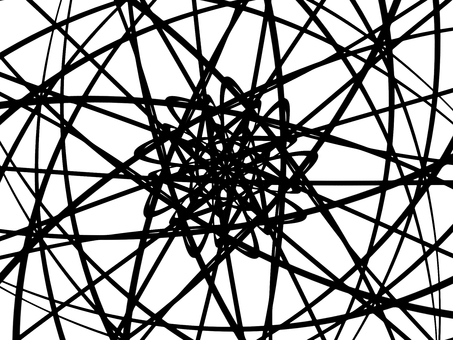 黒と白の乱線構成アブストラクト背景 抽象的,線,黒,幾何学,模様,背景,構造,アート,現代的,モダンのイラスト素材