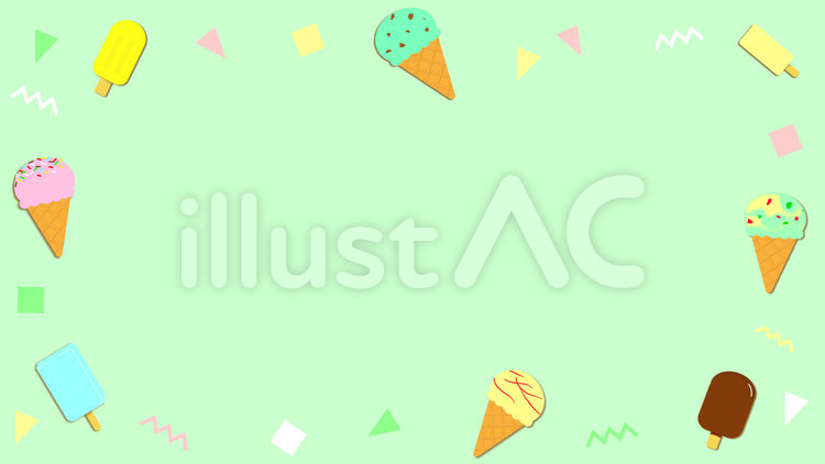 アイスクリーム　Icecream アイスクリーム,背景,カラフルのイラスト素材