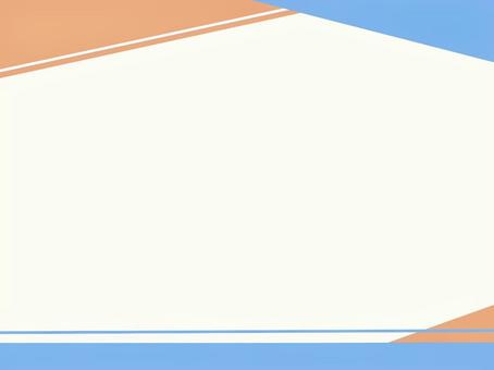 水色とオレンジのフレーム フレーム,枠,背景,スライド,プレゼン,チラシ,ビジネス,シンプル,ナチュラル,ニュアンスのイラスト素材