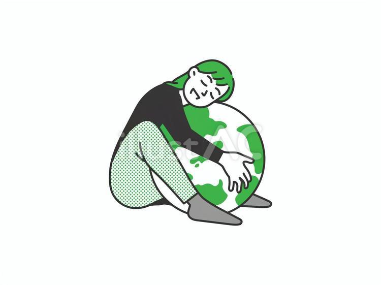エコでSDGsのイメージ 地球,エコ,優しいのイラスト素材