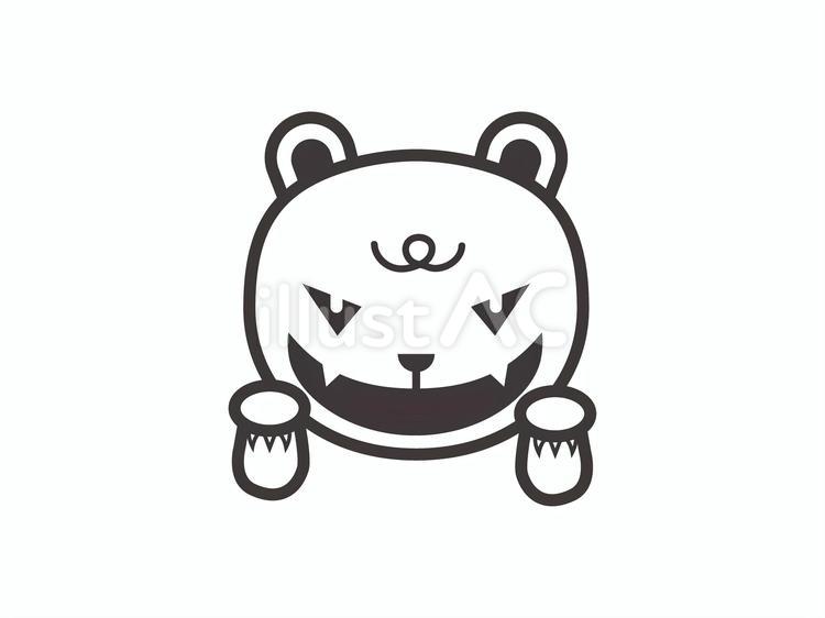 ホラーなクマ02 クマ,ホラー,怖いのイラスト素材