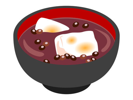ぜんざい ぜんざい,和菓子,和スイーツ,和風,和,甘味,お菓子,デザート,おやつ,かわいいのイラスト素材