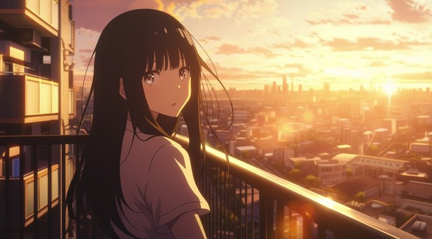 ベランダの少女３