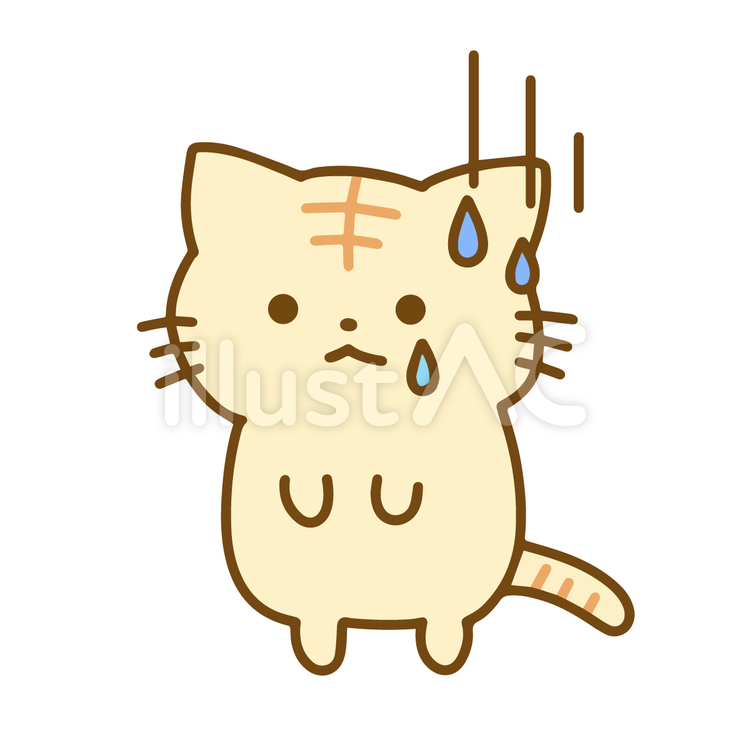 どよんとした気分のトラ猫 トラ猫,猫,動物のイラスト素材
