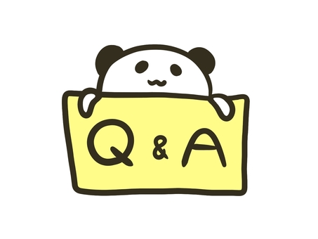 Illustration, panda, animal, a question, 