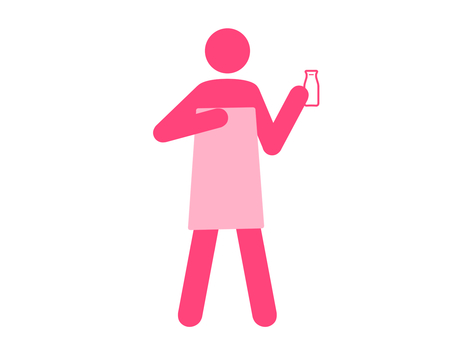入浴後タオルを巻いて牛乳を飲む人(赤) 入浴後タオルを巻いて牛乳を飲む人(赤) バスタオル,入浴,温泉,スパ,お風呂,湯上がり,風呂上がり,シャワー,バスタイム,一風呂のイラスト素材