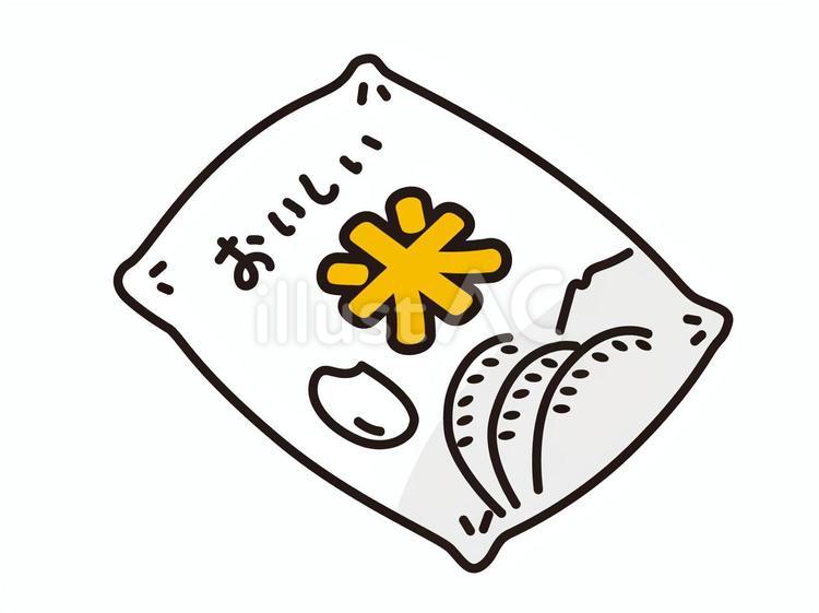 米袋のイメージ 米,お米,食べ物のイラスト素材