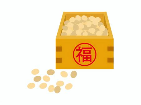 Illustration, setsubun, maki beans, soybeans, 