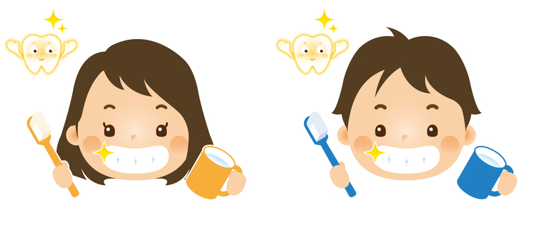 歯磨きをする子ども19 歯磨き,歯医者,子ども,歯ブラシ,虫歯,歯,予防,フッ素,アイコン,男の子のイラスト素材