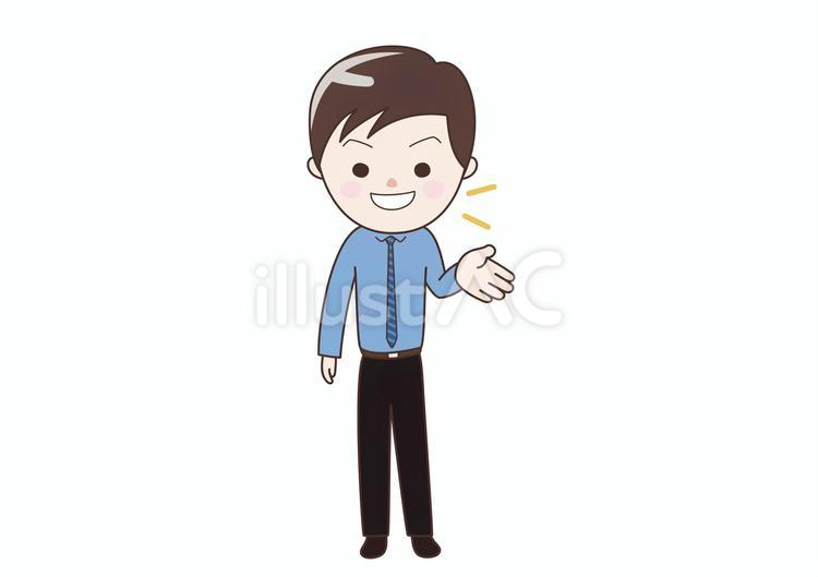 喋っている会社員シャツ姿 サラリーマン,喋る,会話のイラスト素材