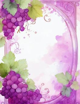Grape frame, JPG Grape frame, suluboya, üzüm, arka fon, JPG
