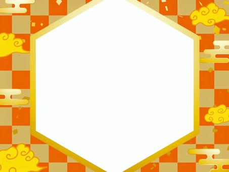 正月和風和柄年賀状 年賀状,和柄,和風,正月,可愛い,美しい,ベクター,紙吹雪,パーティー,お祝いのイラスト素材