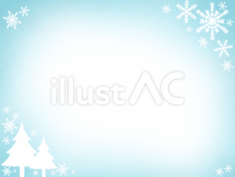 クリスマスフレーム(水色) 雪の結晶,ホワイト,飾り枠のイラスト素材