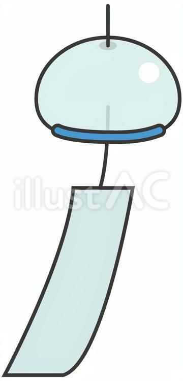 ガラスの風鈴のイラスト 風鈴,ベル,工芸品のイラスト素材