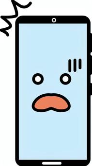 スマホ驚く スマホ驚く スマホ,画面,携帯,機器,驚くのイラスト素材