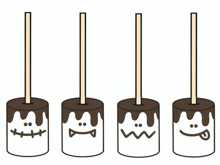 Illustration, food, sweets, marshmallow, 