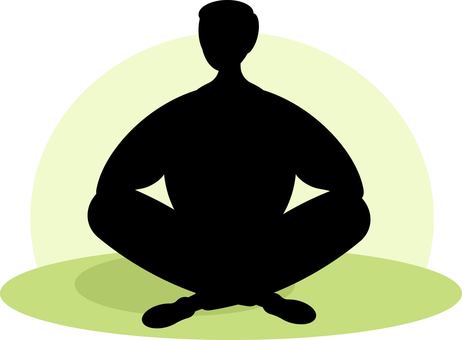 座禅 座禅,呼吸法,ヨガ,あぐら,禅,鍛錬,修行,仏教,禅宗,呼吸のイラスト素材